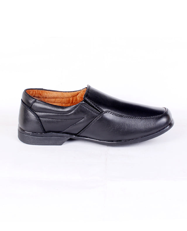 Men's leather black shoes  02067