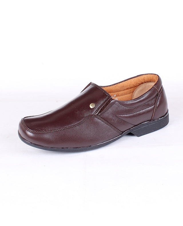 Men's leather brown shoes 02068