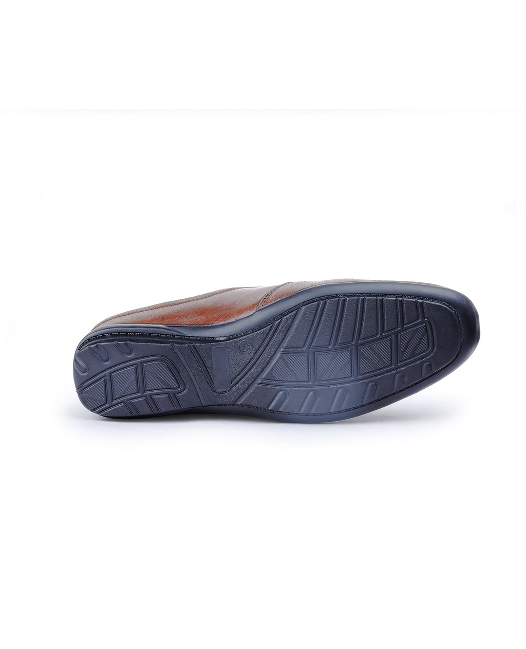 Men's leather brown half shoes 02086