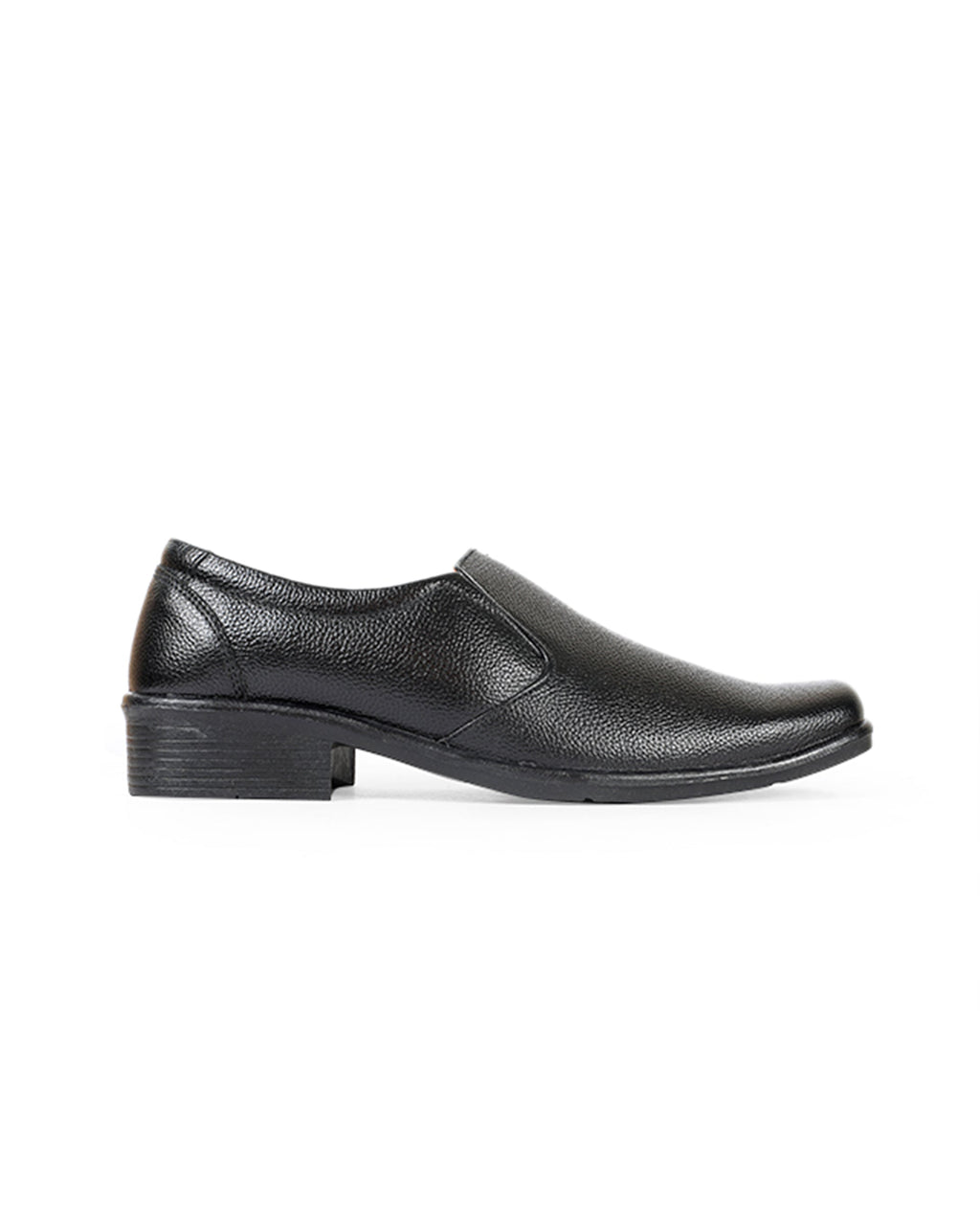 Men's leather black shoes 04252