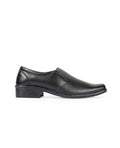 Men's leather black shoes 04252
