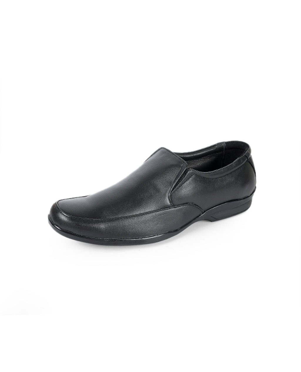Men's leather black shoes 04253