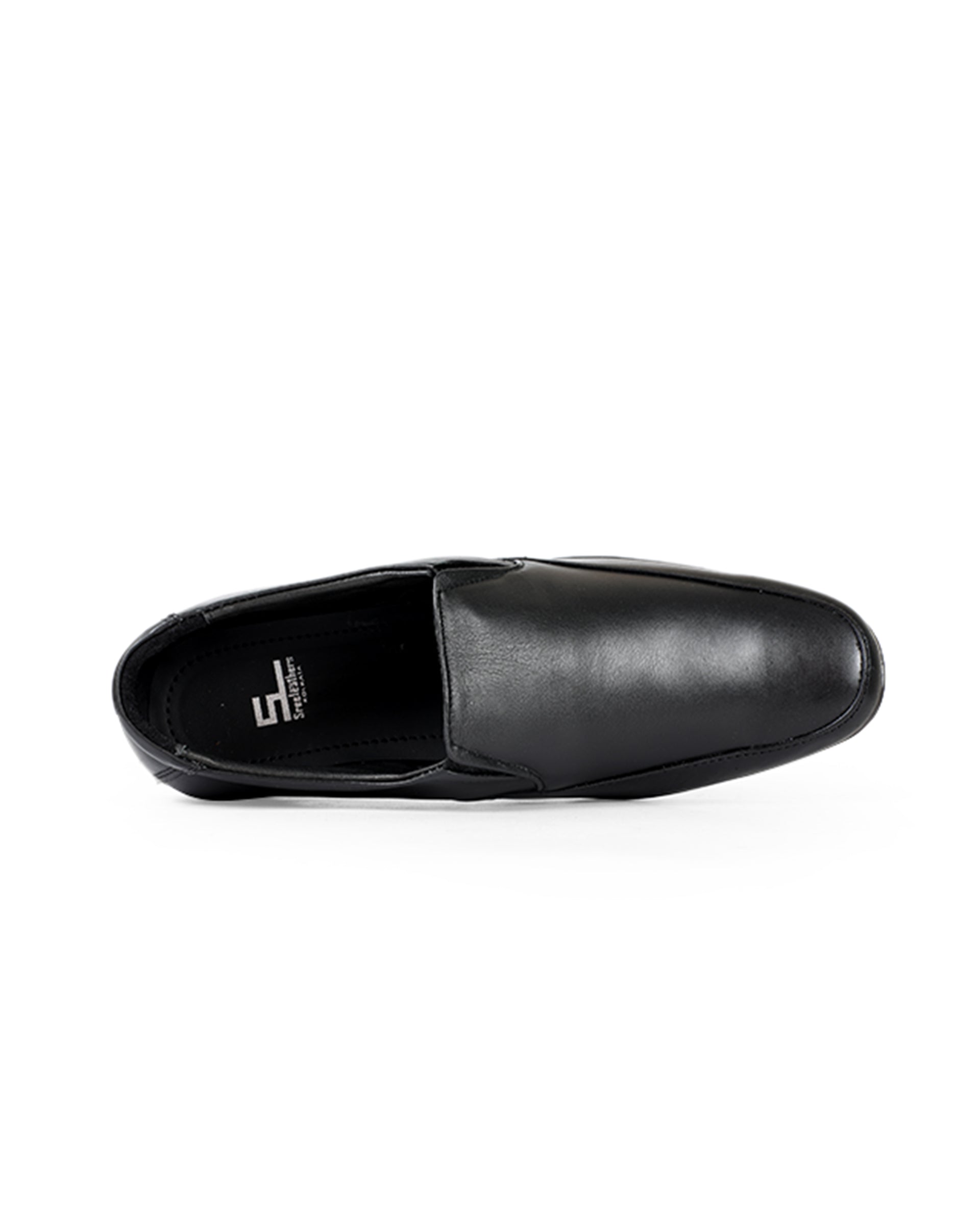 Men's leather black shoes 04253