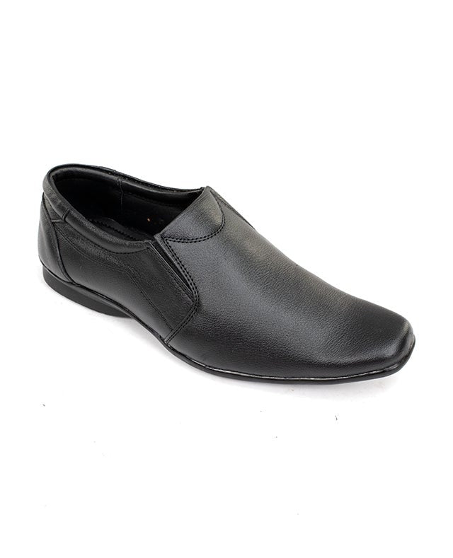 Men's leather black shoes  09445