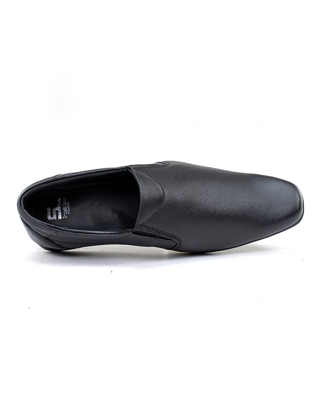 Men's leather black shoes  09445