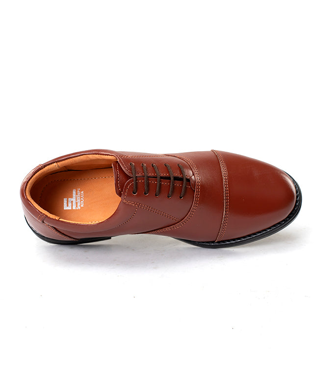 Men's leather oxford brown shoes 05002