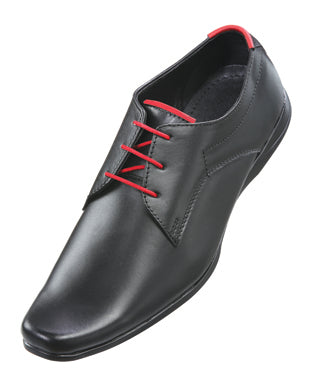 Men's leather black shoes 102801