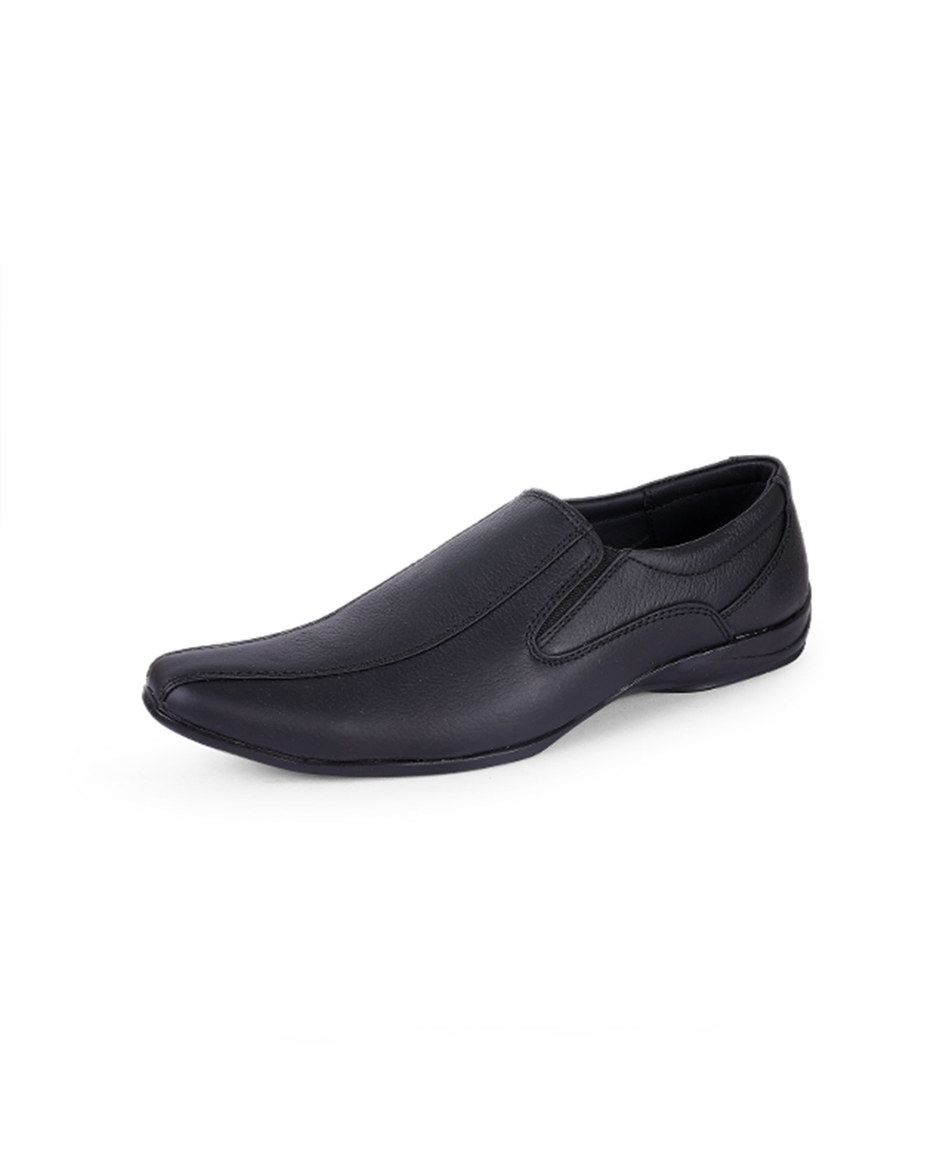 Men's leather black shoes 106417