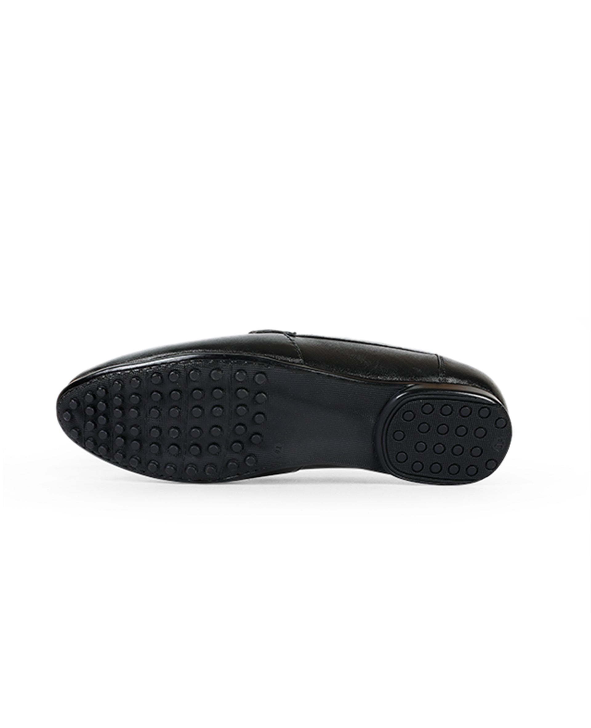 Men's leather black shoes 106419