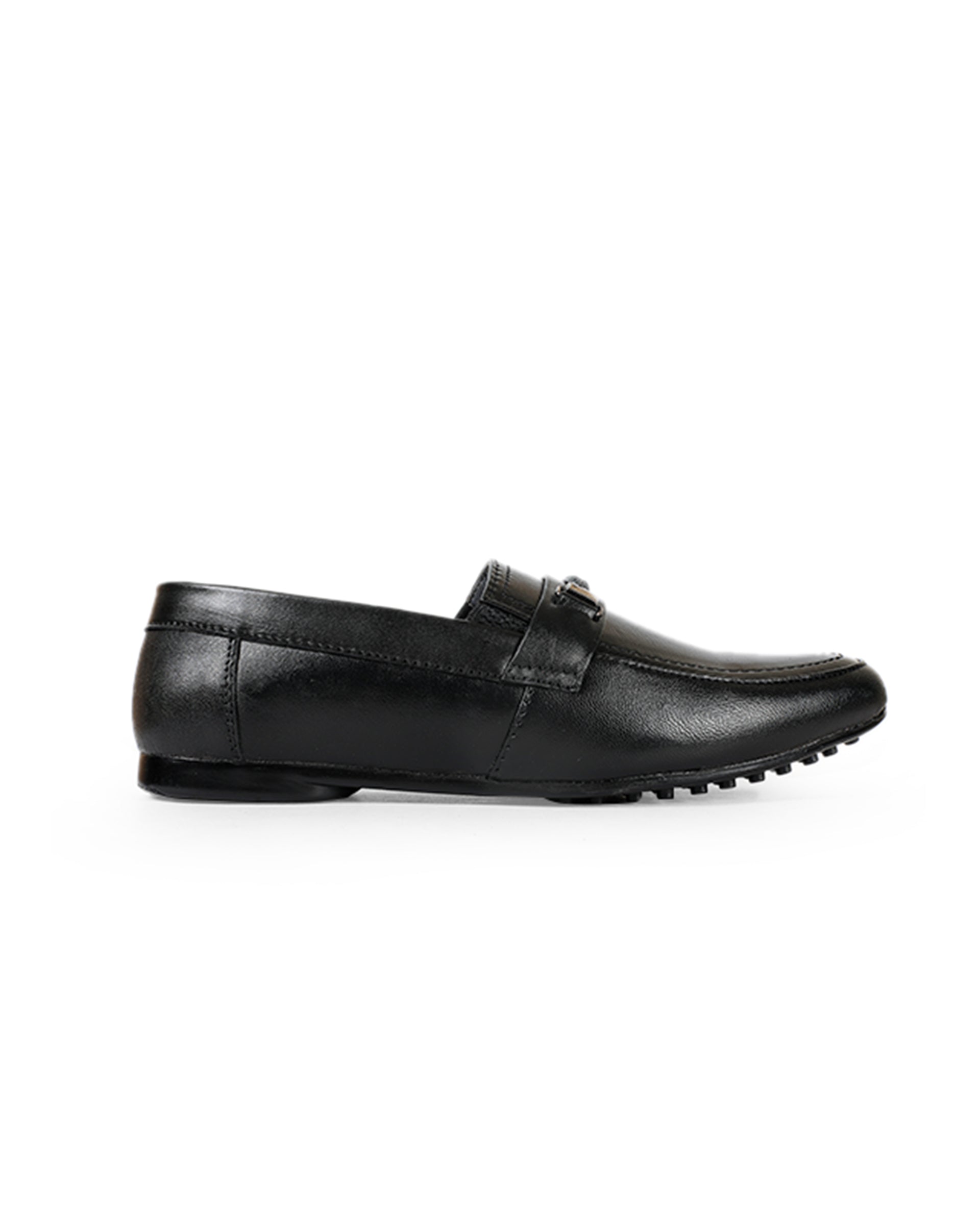 Men's leather black shoes 106419