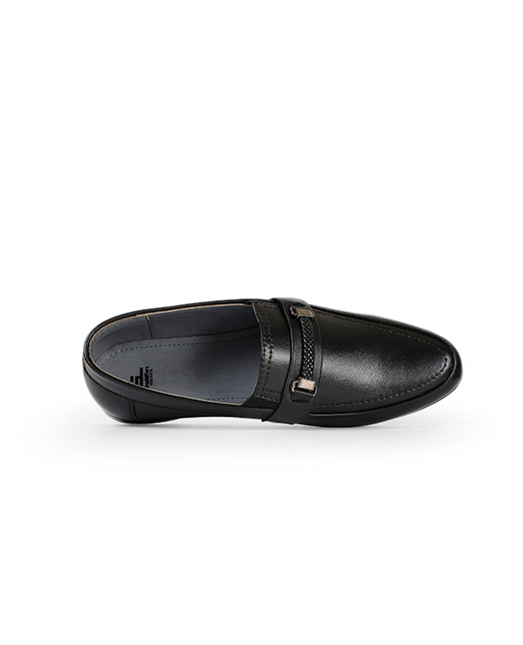 Men's leather black shoes 106419
