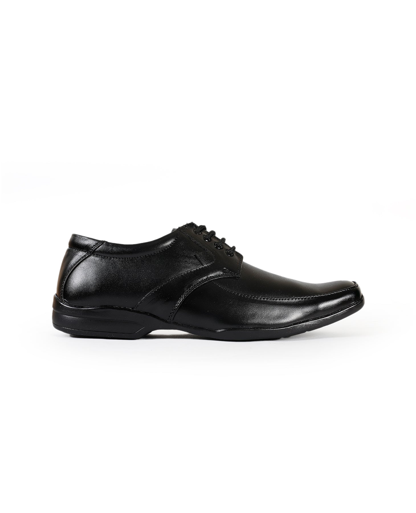 Men's leather black shoes 10802