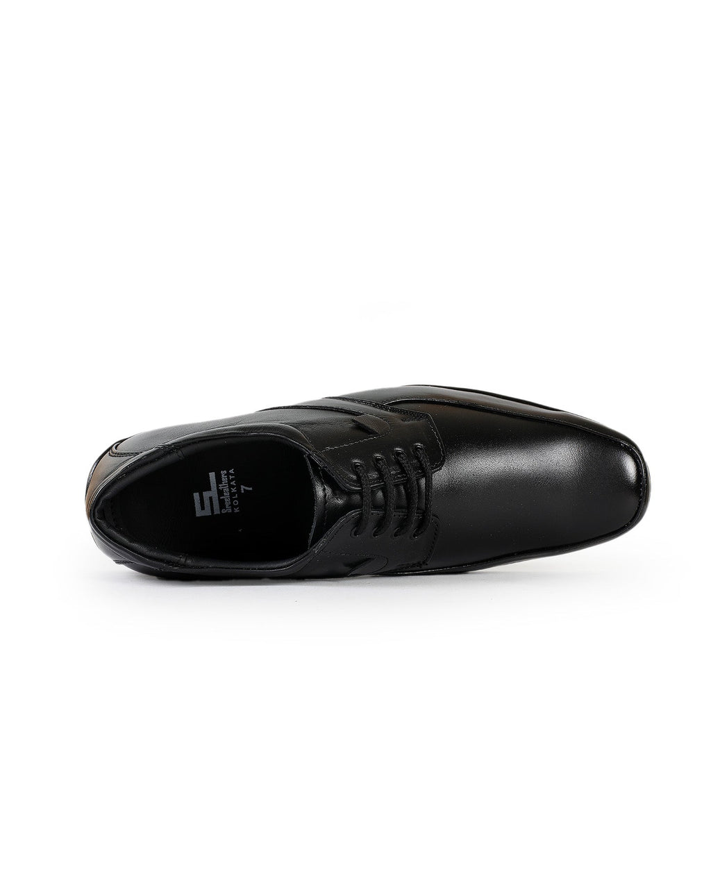Men's leather black shoes 10802