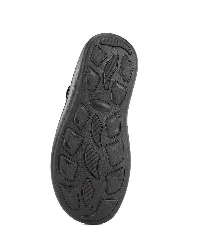 Men's leather black sandal 117406