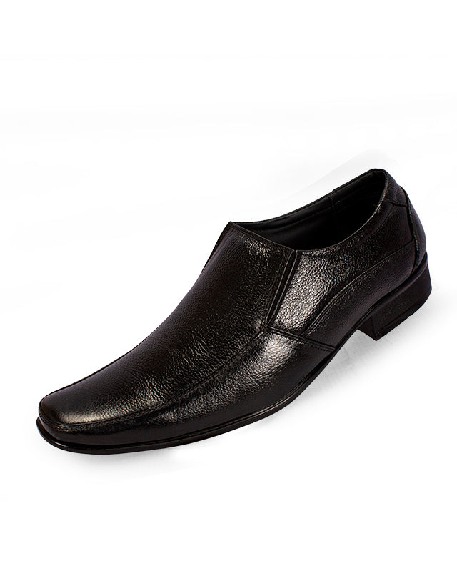 Men's leather black shoes 17912