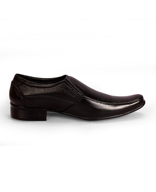 Men's leather black shoes 17912
