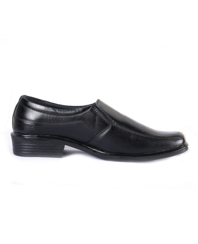 Men's leather black shoes 18312
