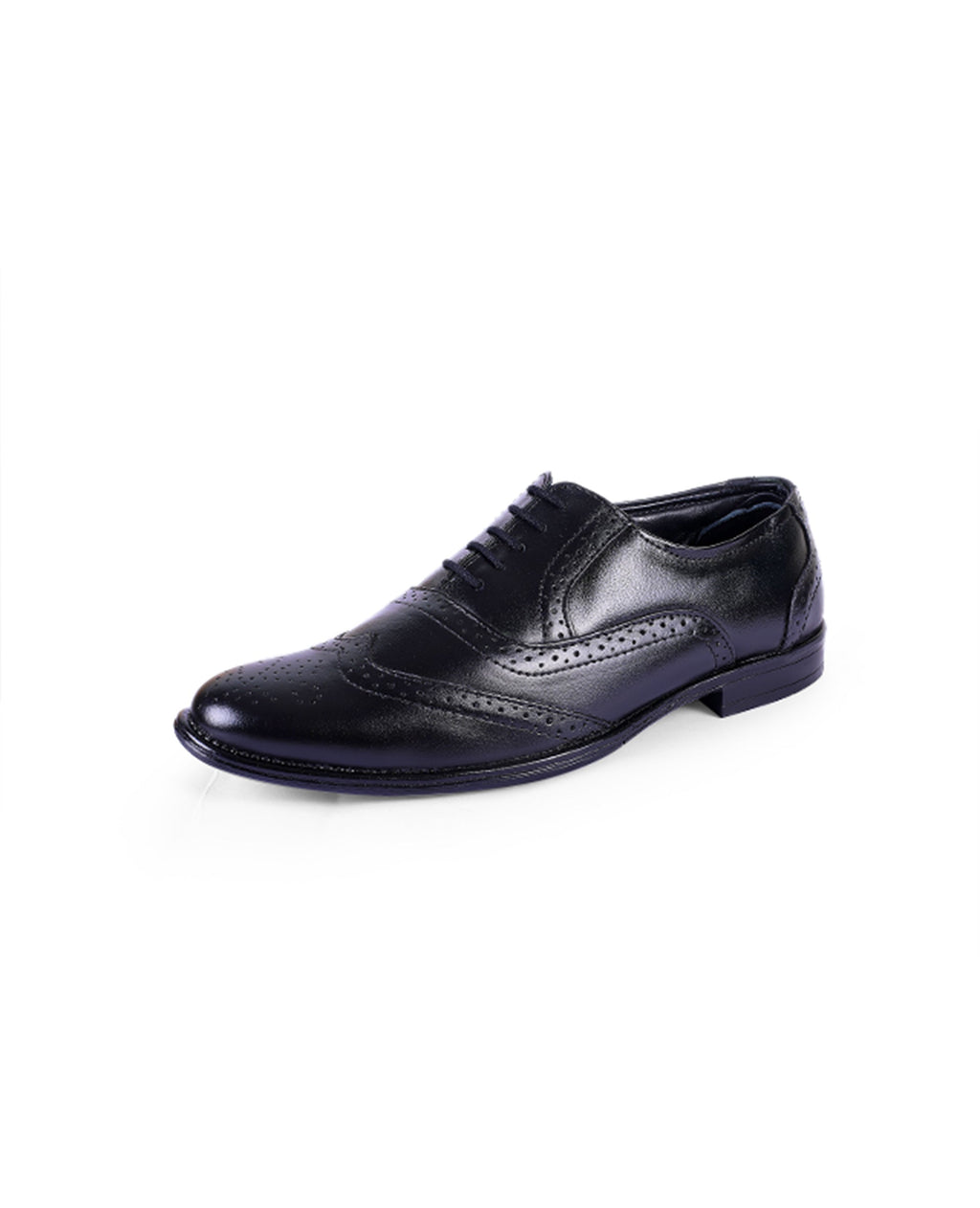 Men's leather brogue black shoes 200217