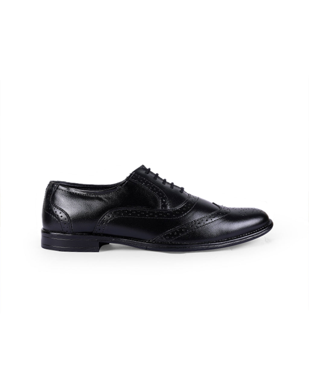 Men's leather brogue black shoes 200217