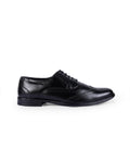 Men's leather brogue black shoes 200217