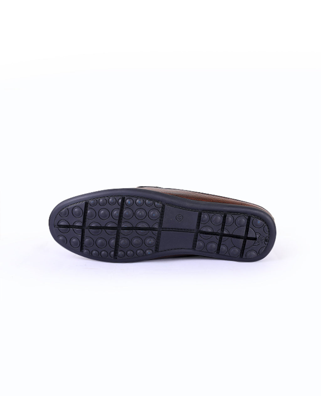 Men's leather brown half shoes 203414