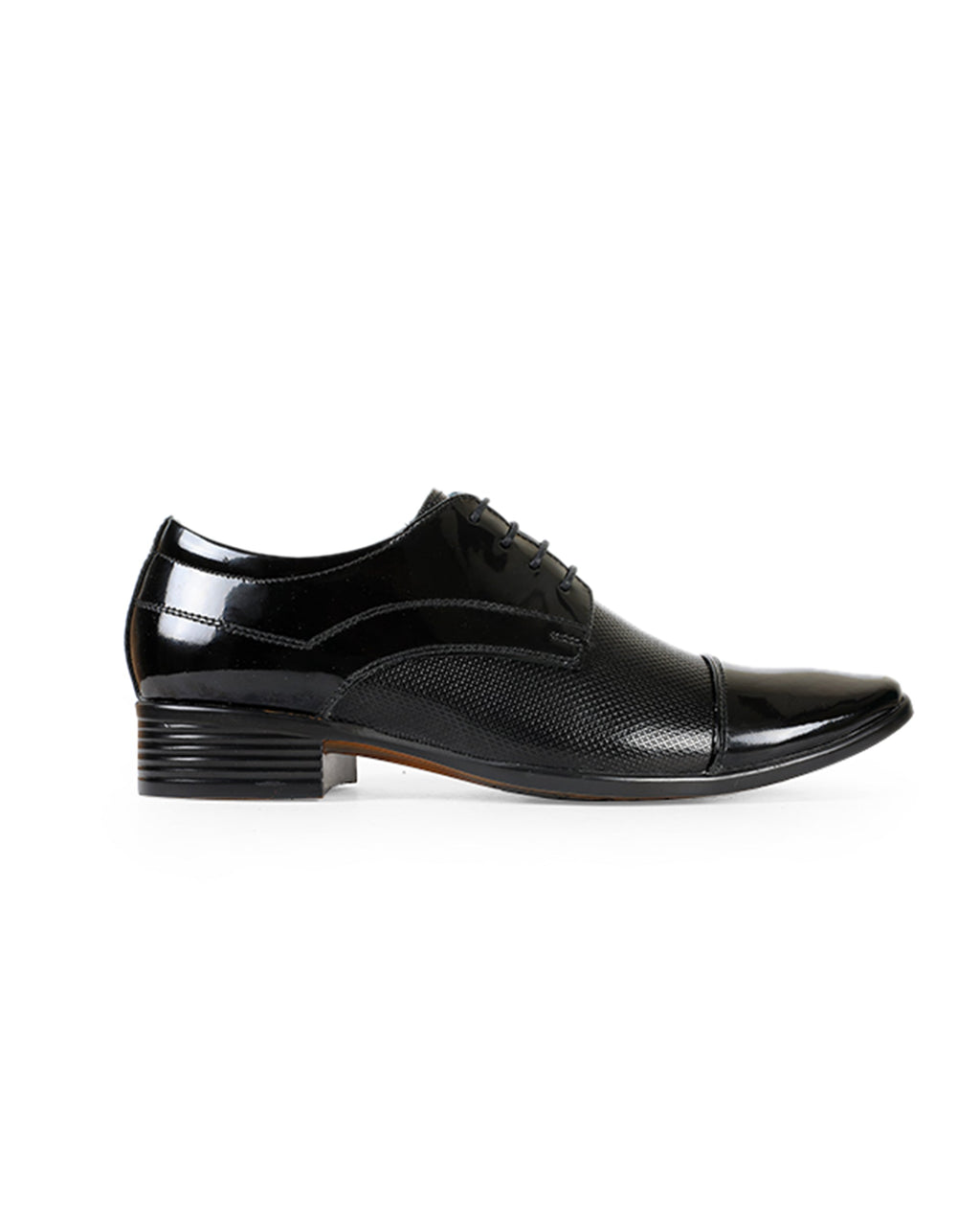 Men's patent leather black shoes 204711