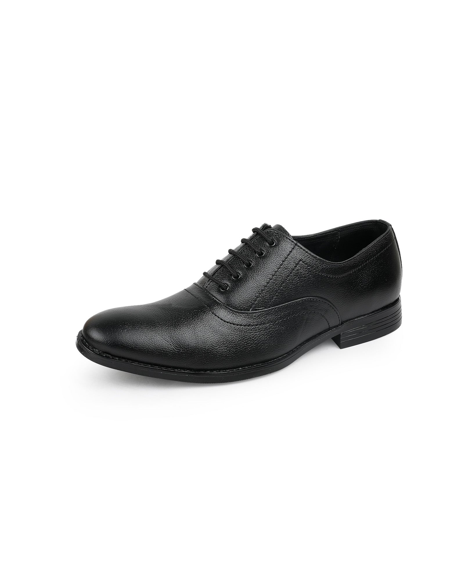 Men's leather black shoes 205902