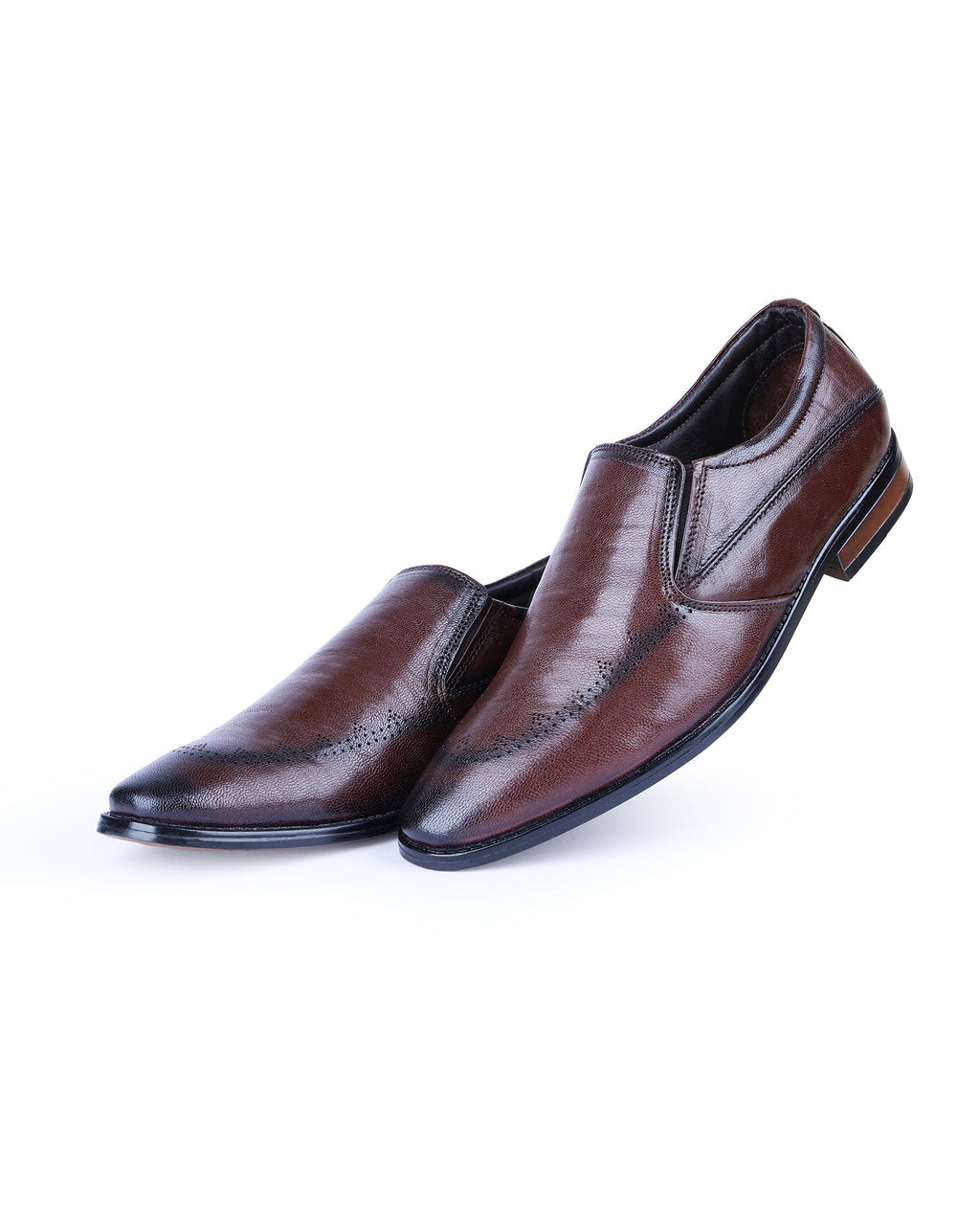 Men's leather brown shoes 206805