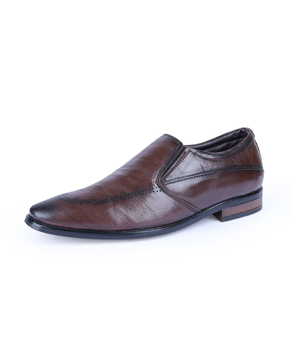 Men's leather brown shoes 206805
