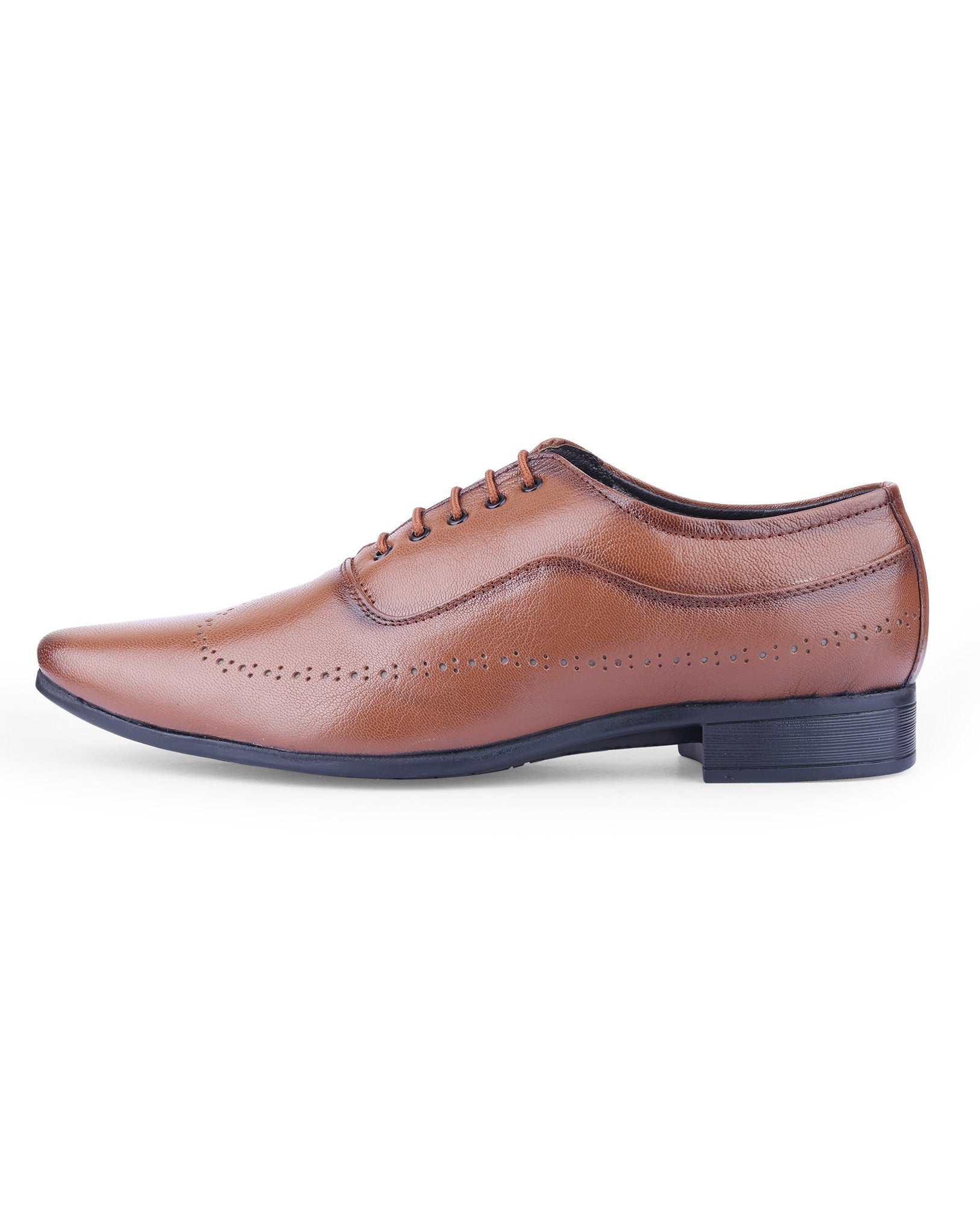 Men's brown leather shoes 24823
