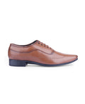 Men's brown leather shoes 24823