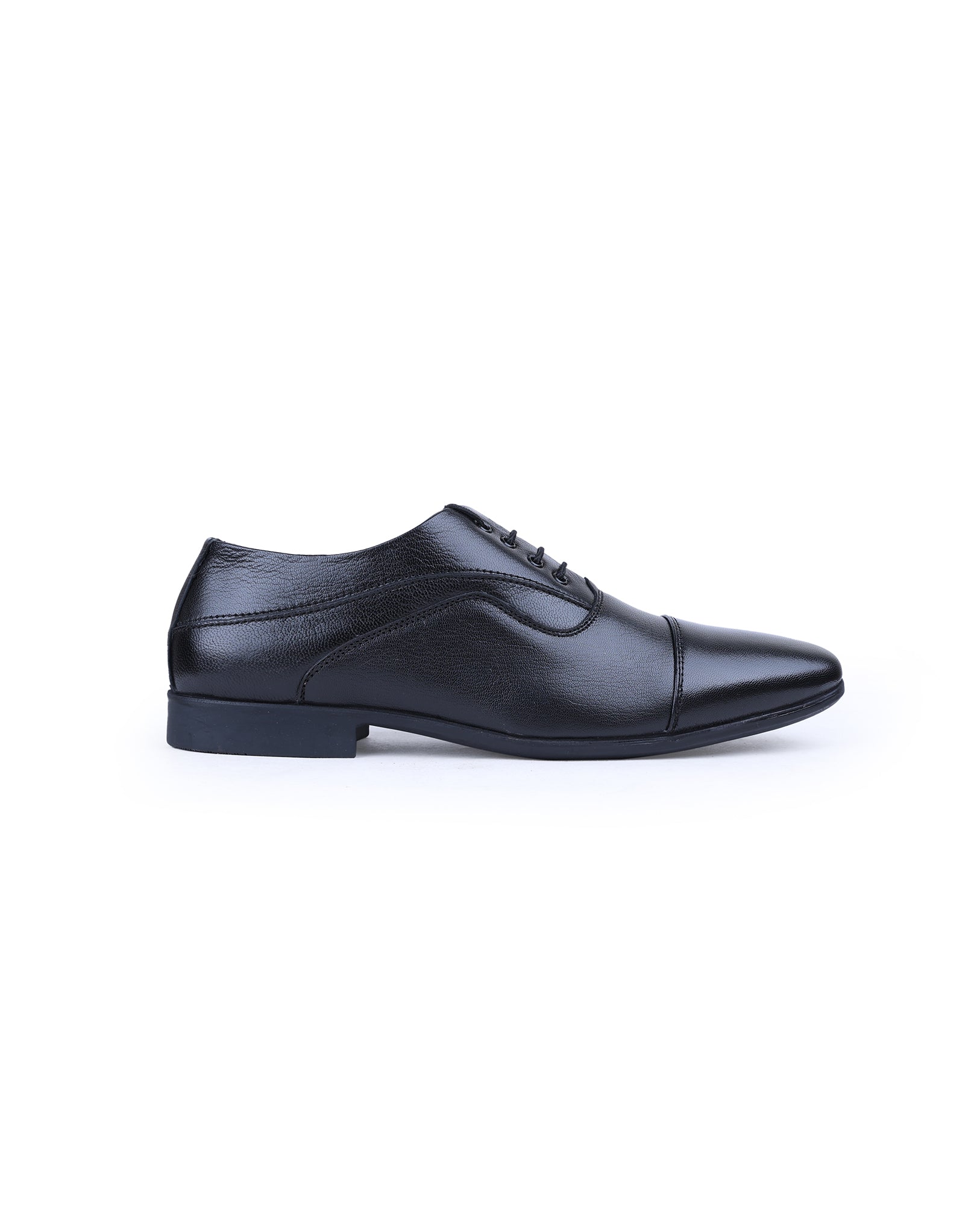 Men's leather black shoes 24849