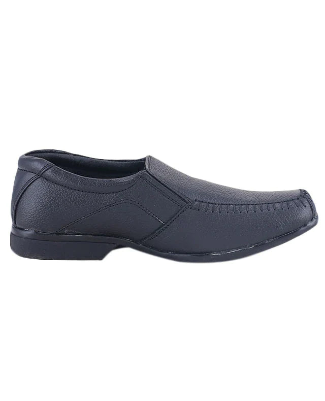 Men's leather black shoes 24378