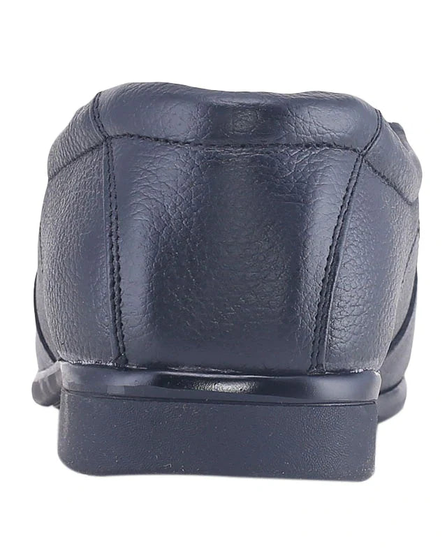 Men's leather black shoes 24378