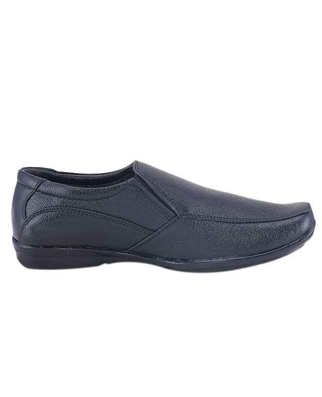 Men's leather black shoes 00815