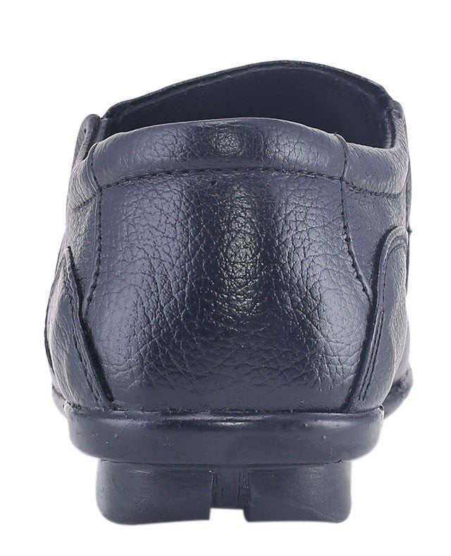 Men's leather black shoes 00815