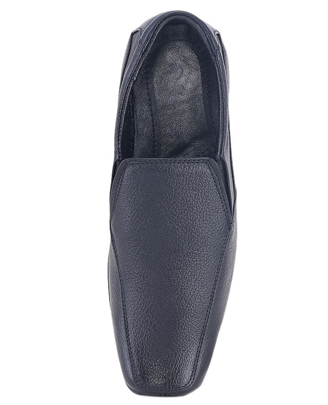 Men's leather black shoes 00815