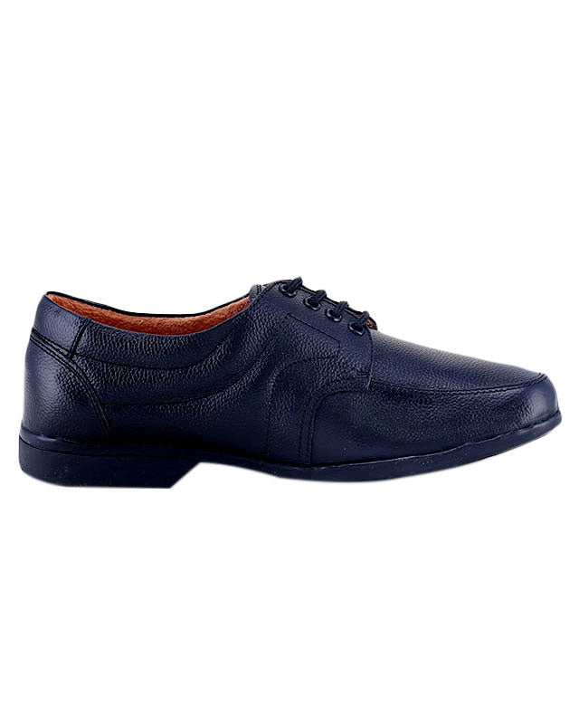 Men's leather black shoes  02079