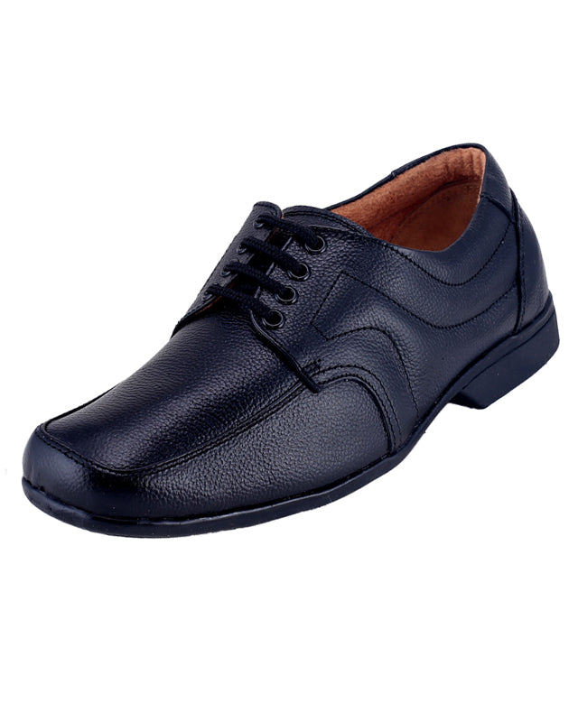 Men's leather black shoes  02079