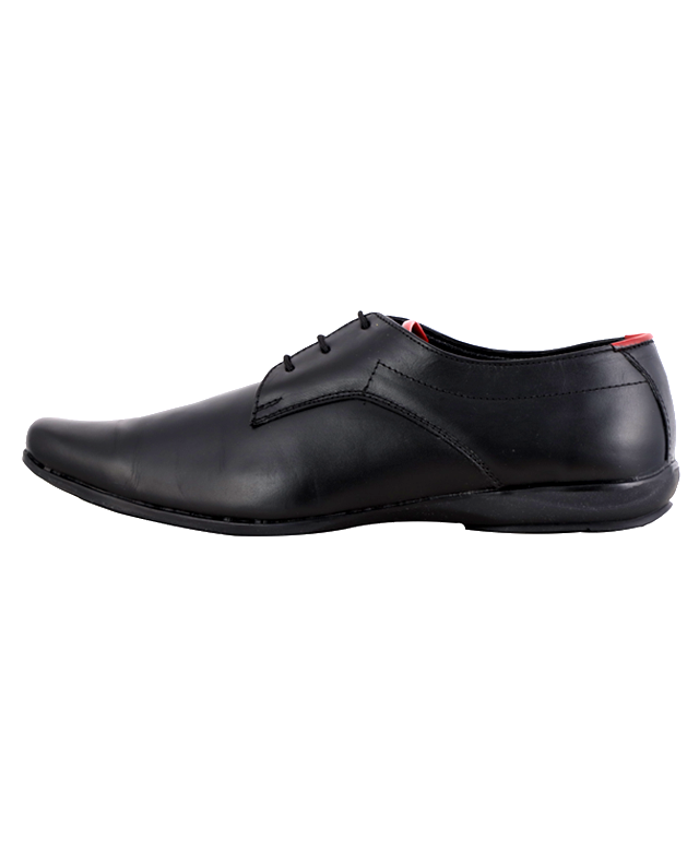 Men's leather black shoes 102801