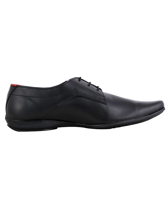 Men's leather black shoes 102801
