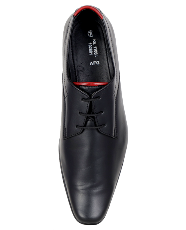 Men's leather black shoes 102801